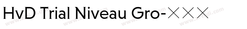 HvD Trial Niveau Gro字体转换